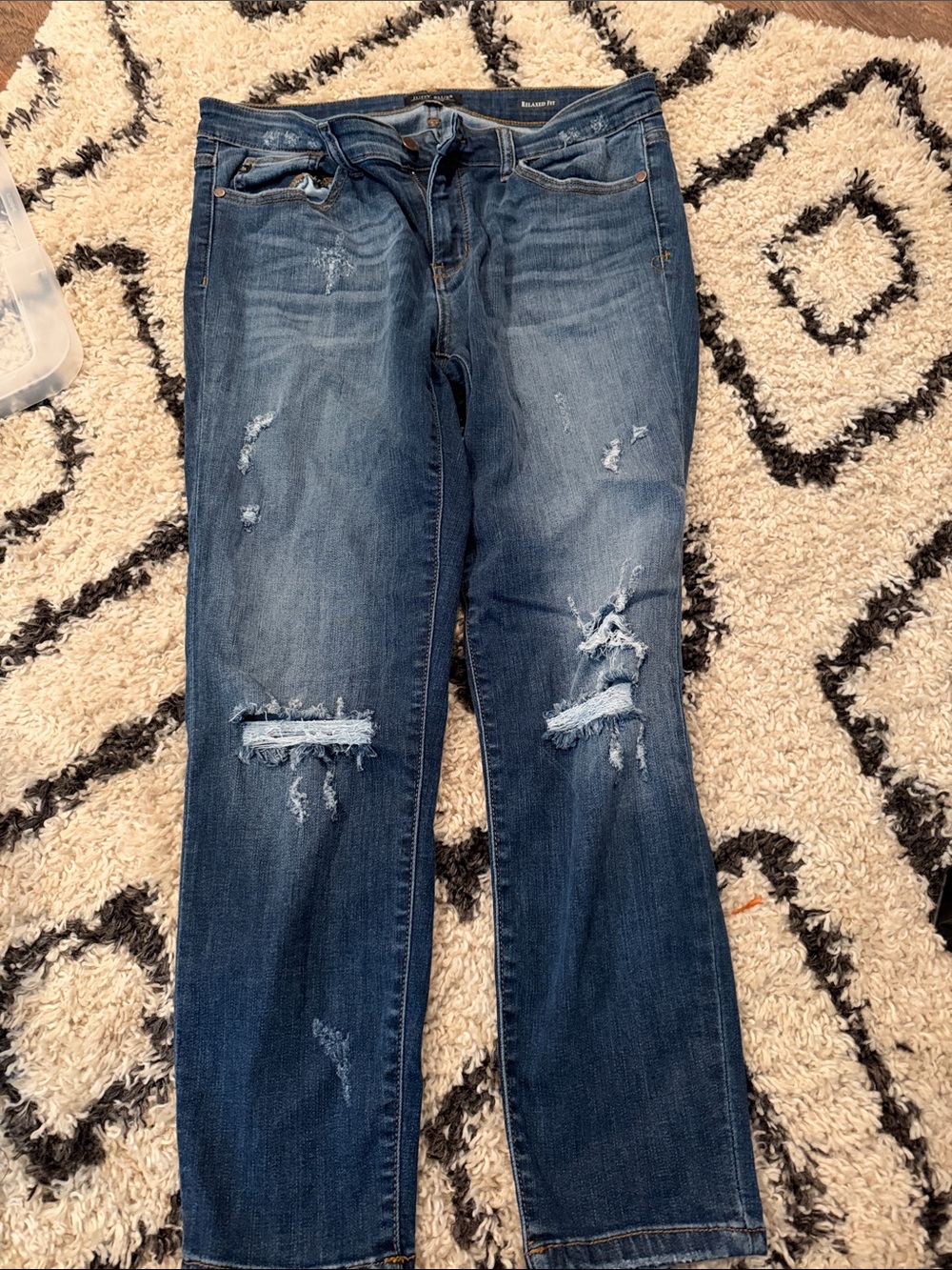 Judy Blue Distressed Women’s Jeans - Dark Blue